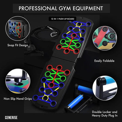 21-in-1 Folding Push-Up Board – Portable Fitness Training System