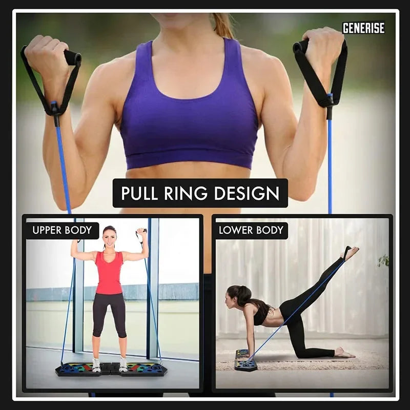 21-in-1 Folding Push-Up Board – Portable Fitness Training System